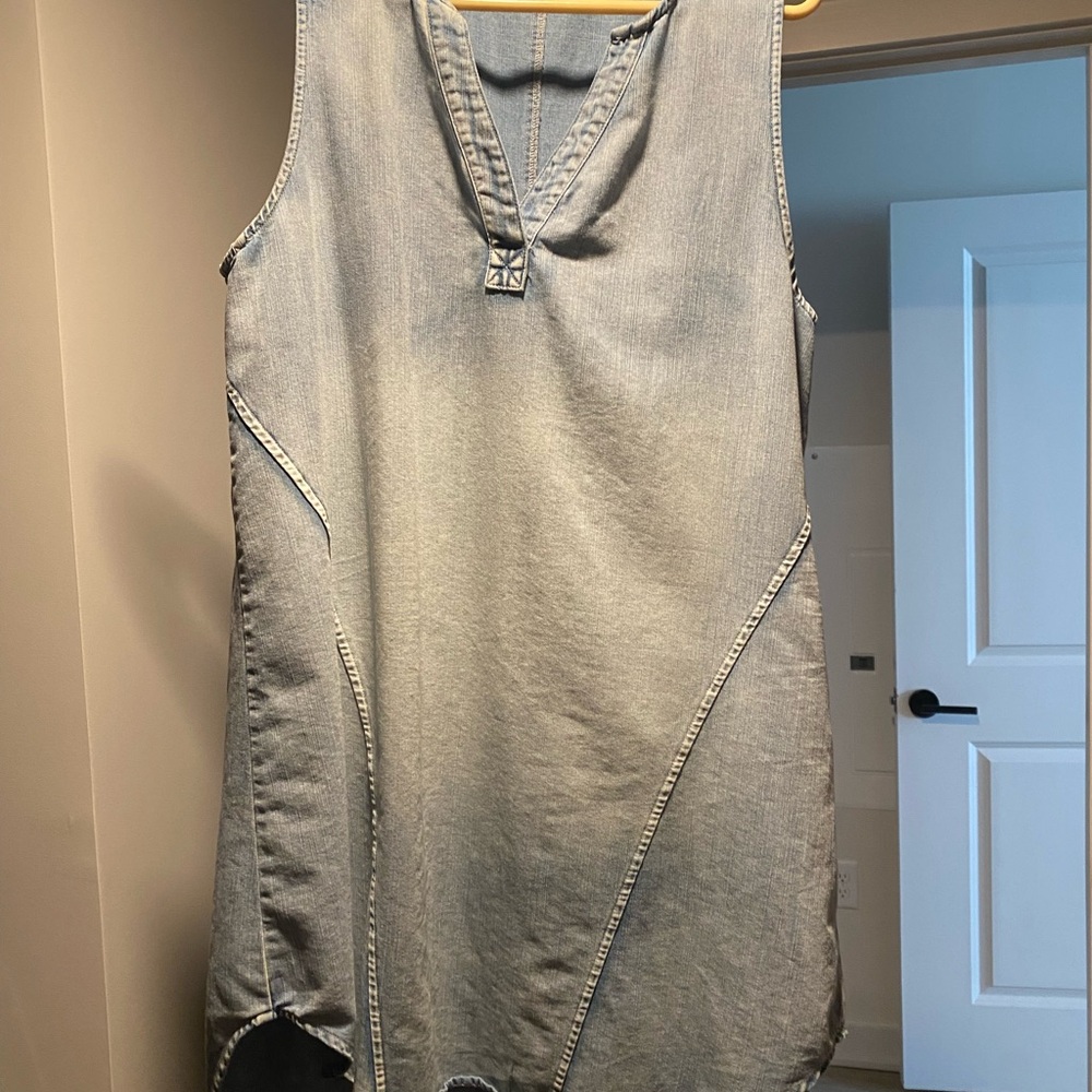 Cupshe Blue Denim Sleeveless Dress